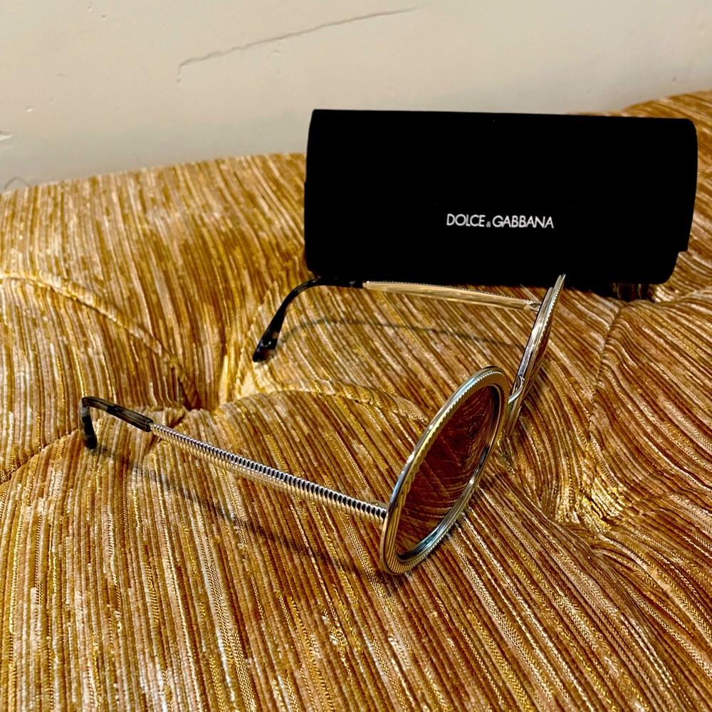 Dolce and Gabbana Sunglasses - Round / Gold - Picture 4 of 6